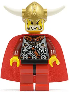 VIK026:  Viking Red Chess King - Horns Glued to Helmet