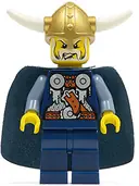 Minifigurka: VIK027:  Viking Blue Chess King - Horns Glued to Helmet
