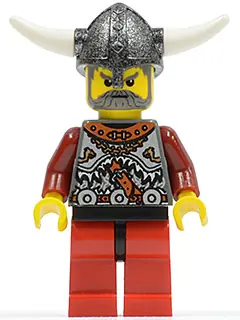 VIK032:  Viking Red Chess Bishop - Horns Glued to Helmet