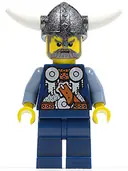 Minifigurka: VIK033:  Viking Blue Chess Bishop - Horns Glued to Helmet