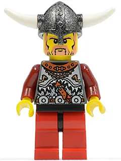 VIK034:  Viking Red Chess Pawn - Horns Glued to Helmet