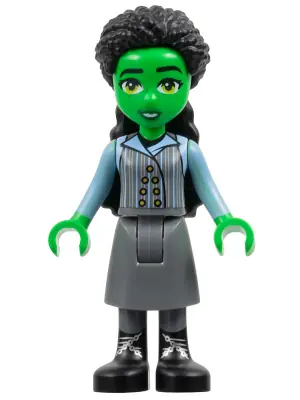WCK003:  Elphaba - Mini Doll, Dark Bluish Gray Skirt, Black Boots