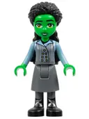 Minifigurka: WCK003:  Elphaba - Mini Doll, Dark Bluish Gray Skirt, Black Boots