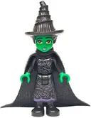 Minifigurka: WCK008:  Elphaba - Mini Doll, Black Dress, Cape, Hat