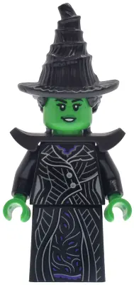 WCK013:  Elphaba - Minifigure, Black Coat over Dress, Hat, Shoulder Pads