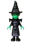 Minifigurka: WCK025:  Elphaba - Mini Doll, Black Dress, Hat, Shoulder Pads