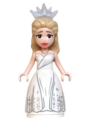 WCK029:  Glinda - Mini Doll, White Dress, Wide Skirt