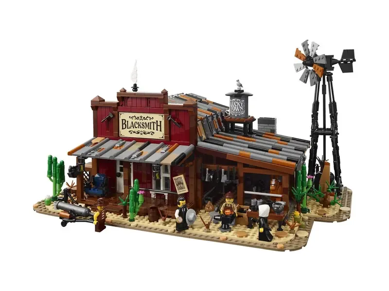 Zestaw LEGO 910071 Kowal z Dzikiego Zachodu, kuźnia na pustyni z kaktusami