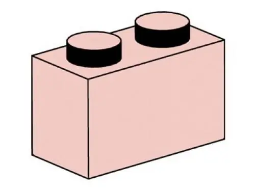 LEGO 10003 1 x 2 Sand Red Bricks