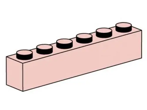 LEGO 10006 1 x 6 Sand Red Bricks