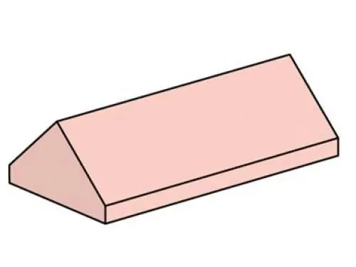 LEGO 10007 2 x 4 Sand Red Ridge Roof Tiles Steep Slope