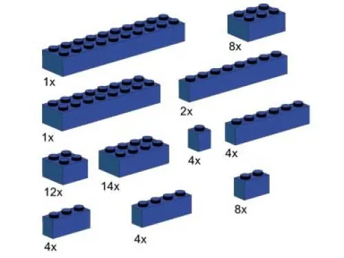 LEGO 10009 Assorted Blue Bricks