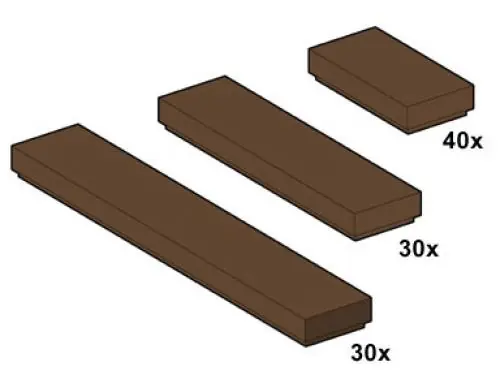 LEGO 10046 Brown Tiles