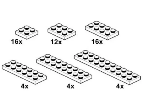 LEGO 10056 White Plates 2 x n