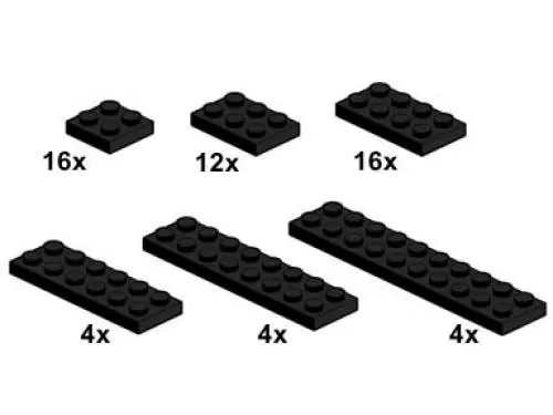 LEGO 10057 Black Plates 2 x n