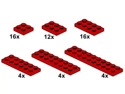LEGO 10058 Red Plates 2 x n