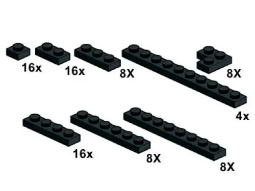 LEGO 10061 Black Plates 1 x n