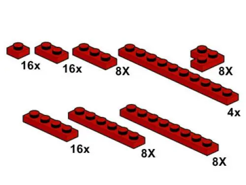 LEGO 10062 Red Plates 1 x n