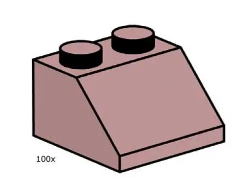 LEGO 10114 2 x 2 Sand Red Roof Tiles