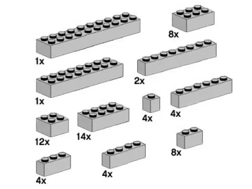 LEGO 10145 Assorted Light Gray Bricks
