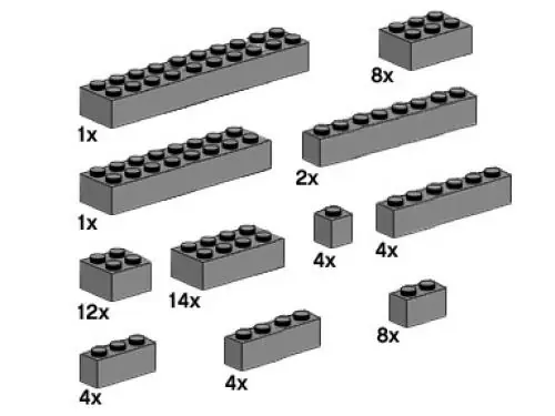 LEGO 10146 Assorted Dark Gray Bricks