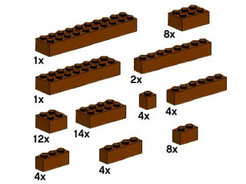 LEGO 10147 Assorted Brown Bricks