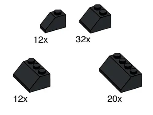 LEGO 10161 Black Roof Tiles