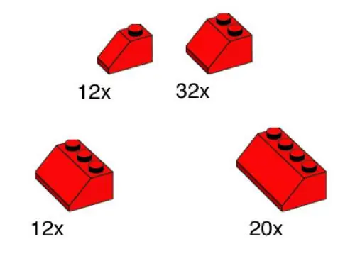 LEGO 10163 Red Roof Tiles