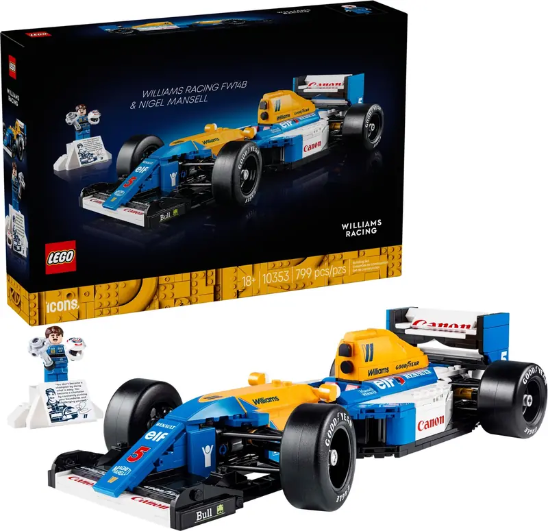 LEGO 10353 Williams Racing FW14B i Nigel Mansell zdjęcie 3