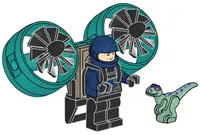 LEGO 122505 Guard with Jet Pack and Raptor
