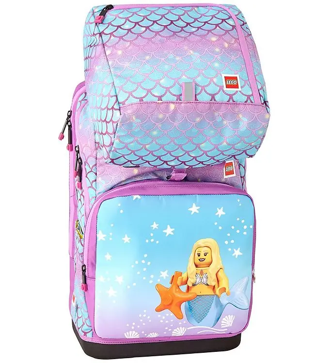 LEGO 202142304 Mermaid Backpack with Gym Bag with Glitter