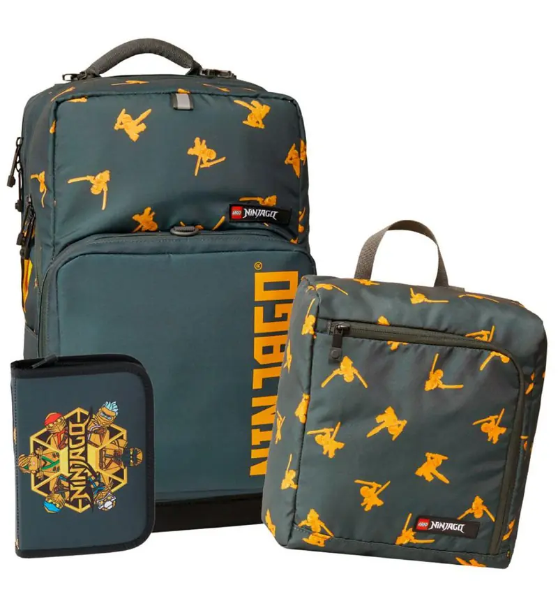 LEGO 202292204 Ninjago Golden Team Backpack with Gym Bag and Pencil Case