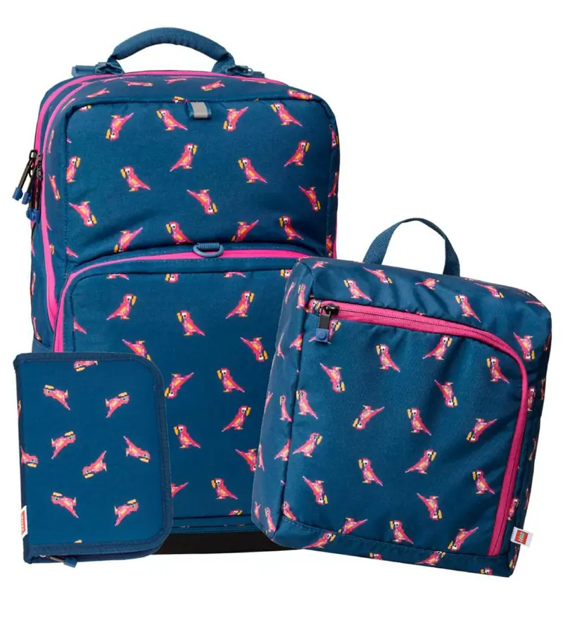 LEGO 202292206 Parrot Backpack with Gym Bag and Pencil Case