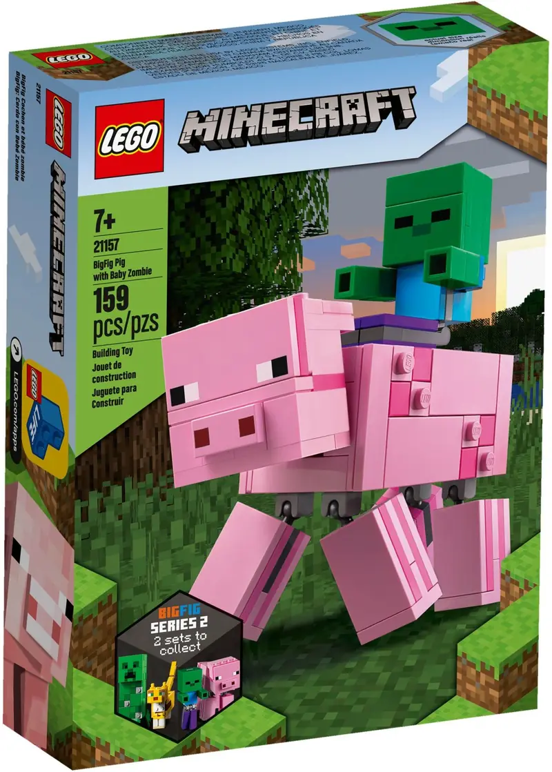 LEGO 21157 Minecraft BigFig - Świnka i mały zombie zdjęcie 2