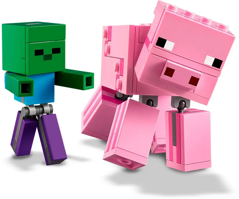 LEGO 21157 Minecraft BigFig - Świnka i mały zombie zdjęcie 4
