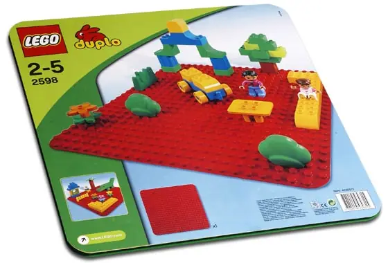LEGO 2598 Czerwona płytka do budowania