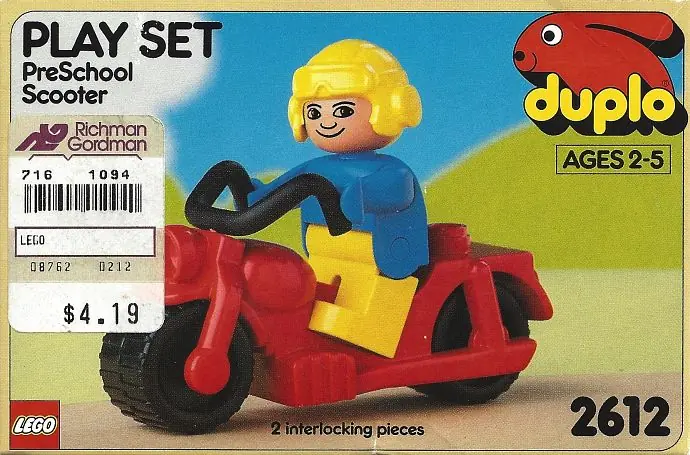 LEGO 2612 Motorbike & Rider (PreSchool Scooter)