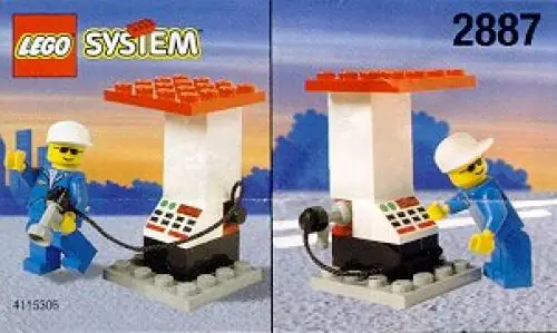 LEGO 2887 Petrol Station Attendant and Pump