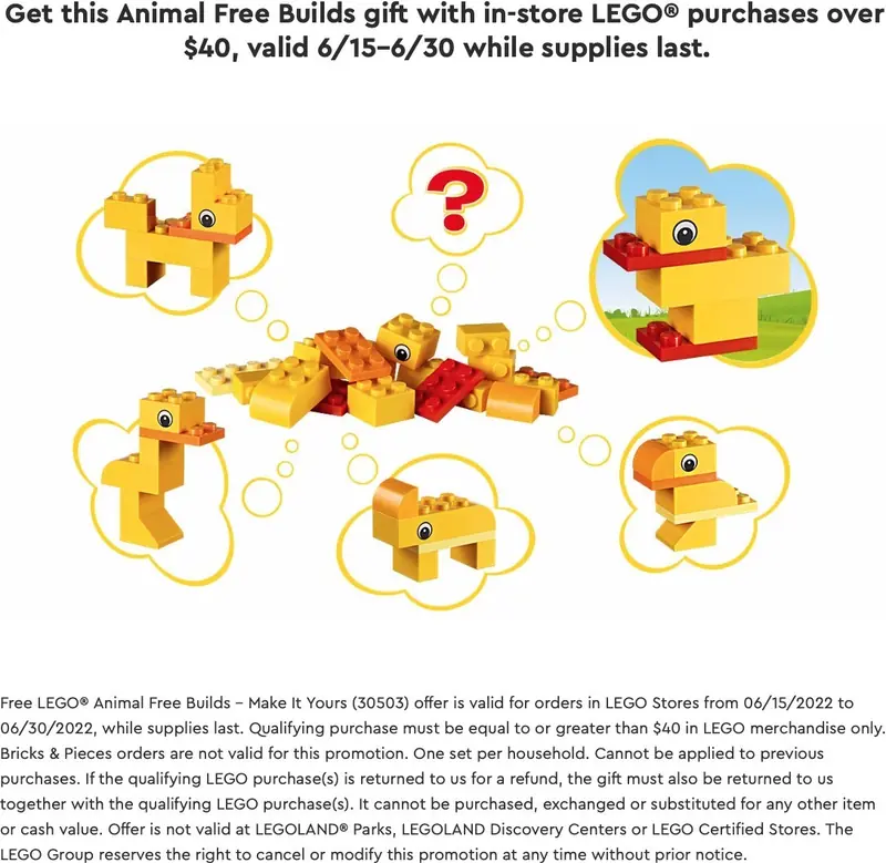 LEGO 30503 Swobodne budowanie: zwierzęta - zbuduj własne zdjęcie 2