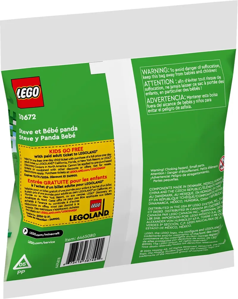 LEGO 30672 Steve i mała panda zdjęcie 3