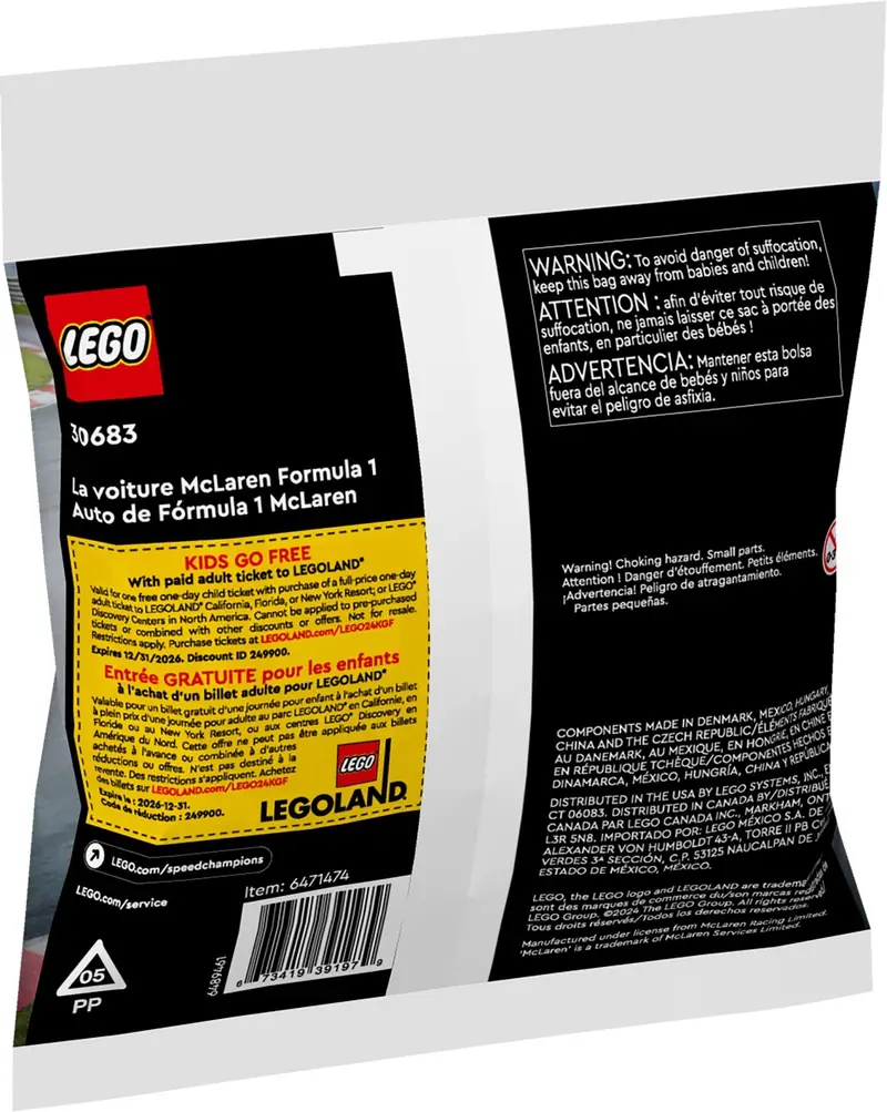 LEGO 30683 Samochód McLaren Formula 1 zdjęcie 3