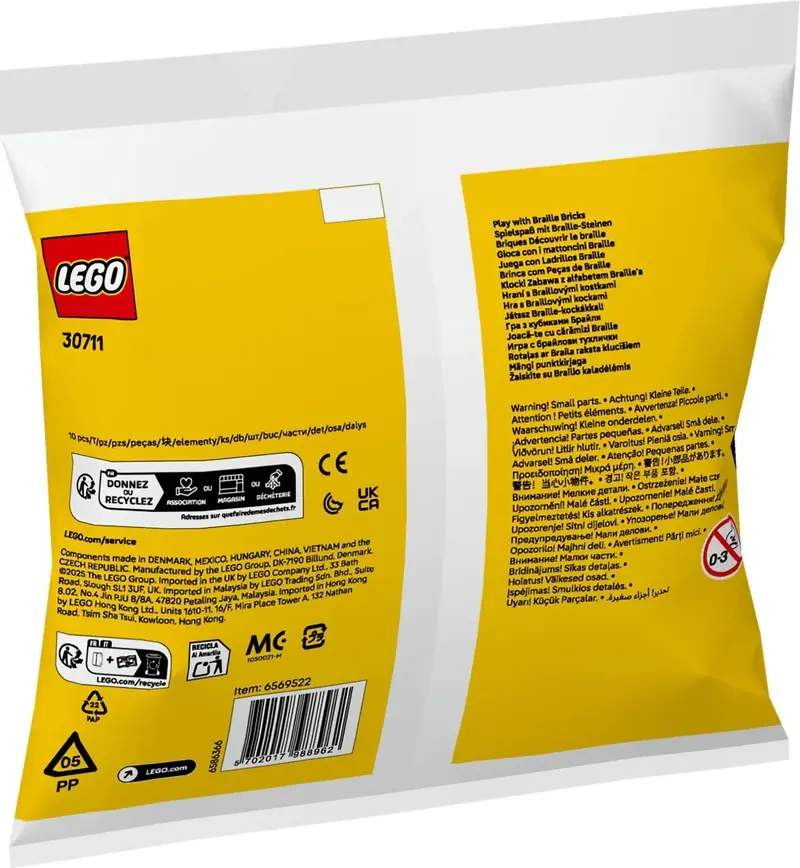 LEGO 30711 Klocki Zabawa z alfabetem Braille’a zdjęcie 2