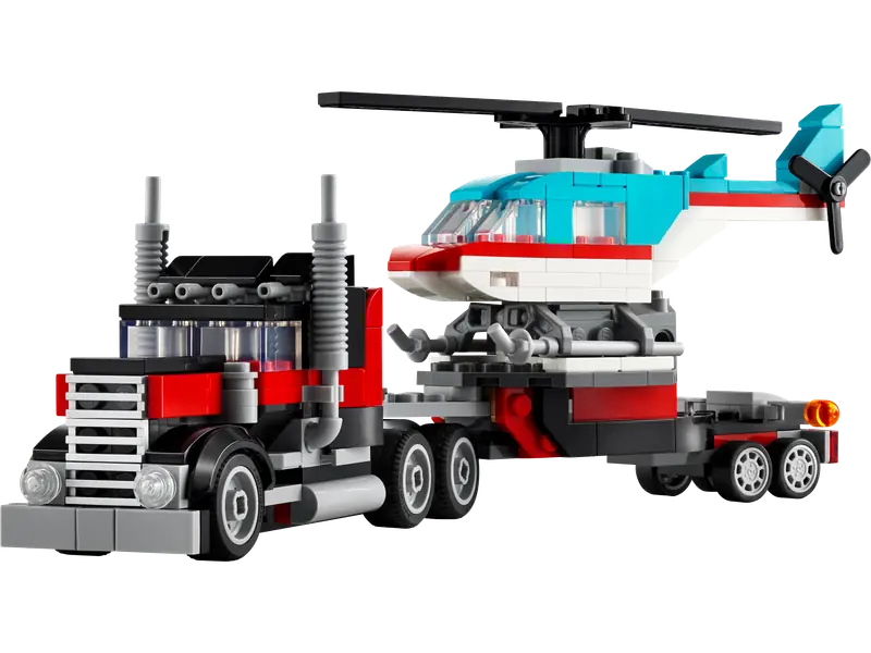 LEGO 31146 Ciężarówka z platformą i helikopterem