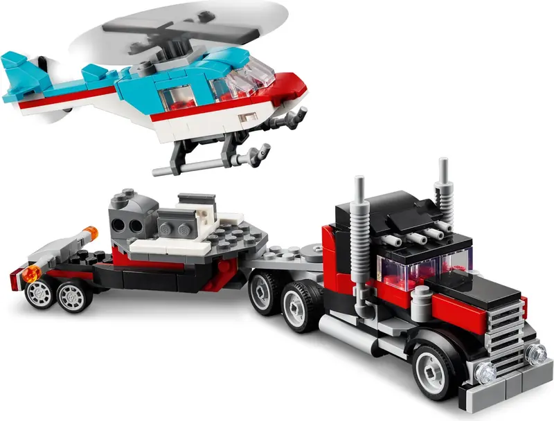 LEGO 31146 Ciężarówka z platformą i helikopterem zdjęcie 6