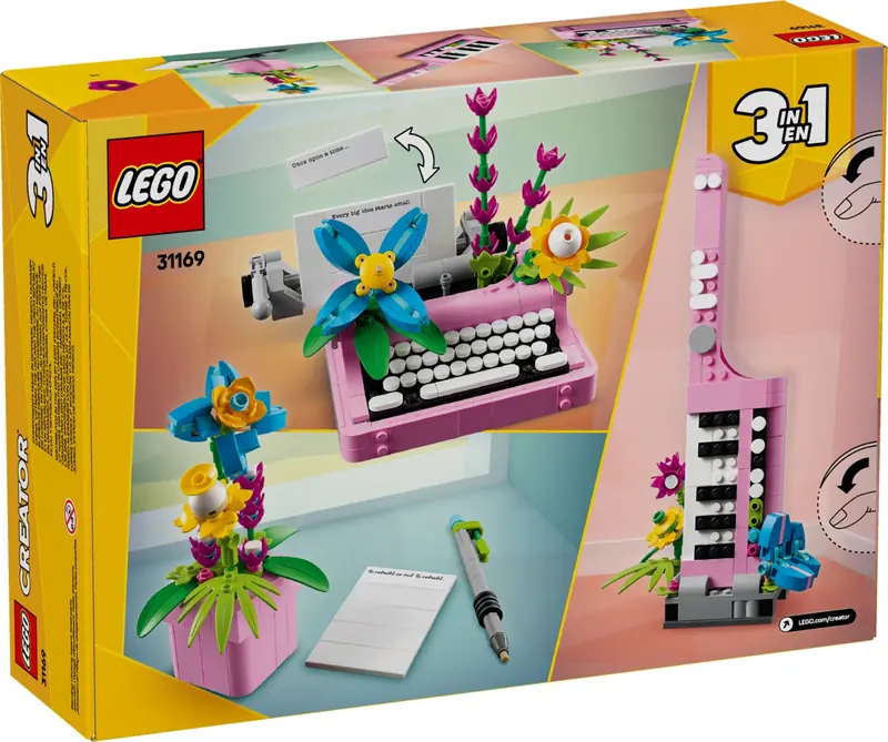 LEGO 31169 Maszyna do pisania z kwiatami zdjęcie 2