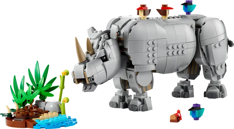 LEGO 31171 Dzikie zwierzęta: dumny nosorożec z ptakami