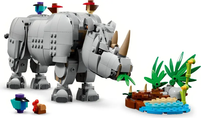 LEGO 31171 Dzikie zwierzęta: dumny nosorożec z ptakami zdjęcie 6