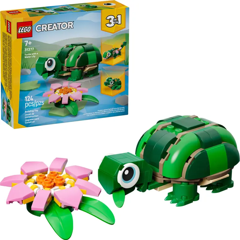 LEGO 31377 Żółw i kwiat lilii wodnej zdjęcie 3