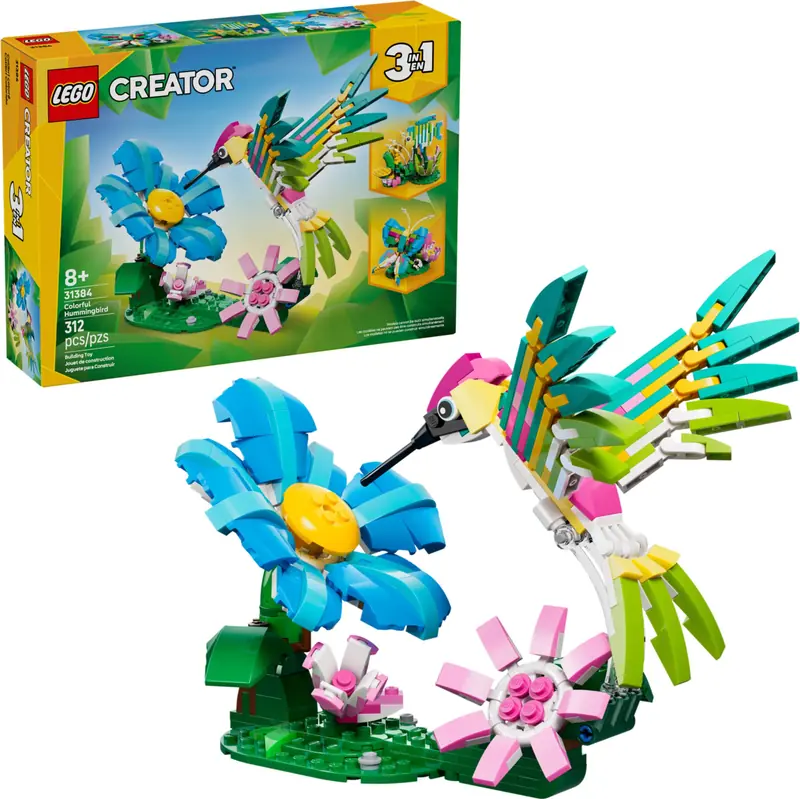 LEGO 31384 Dzikie zwierzęta: kolorowy koliber zdjęcie 3