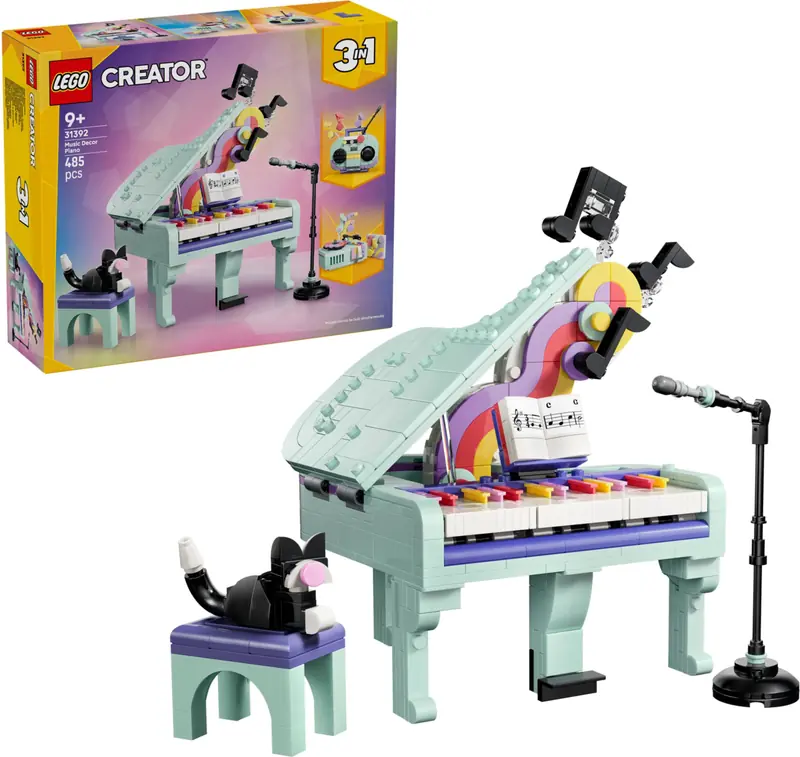 LEGO 31392 Dekoracyjny fortepian z kotem zdjęcie 3